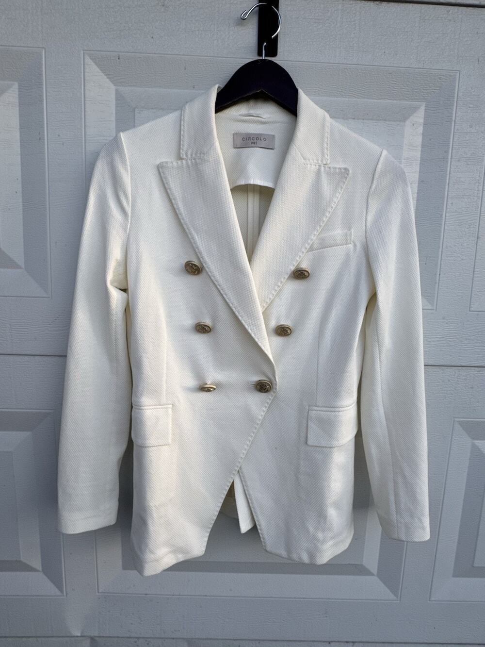 Circollo 1901 White Blazer Jacket Womens Sz Eur 40 US S Excellent